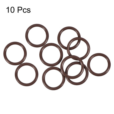 Harfington Uxcell Fluorine Rubber O-Rings 20mm OD 15mm ID 2.5mm Width, Metric FKM Sealing Gasket, Pack of 10