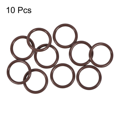 Harfington Uxcell Fluorine Rubber O-Rings 21mm OD 16mm ID 2.5mm Width, Metric FKM Sealing Gasket, Pack of 10