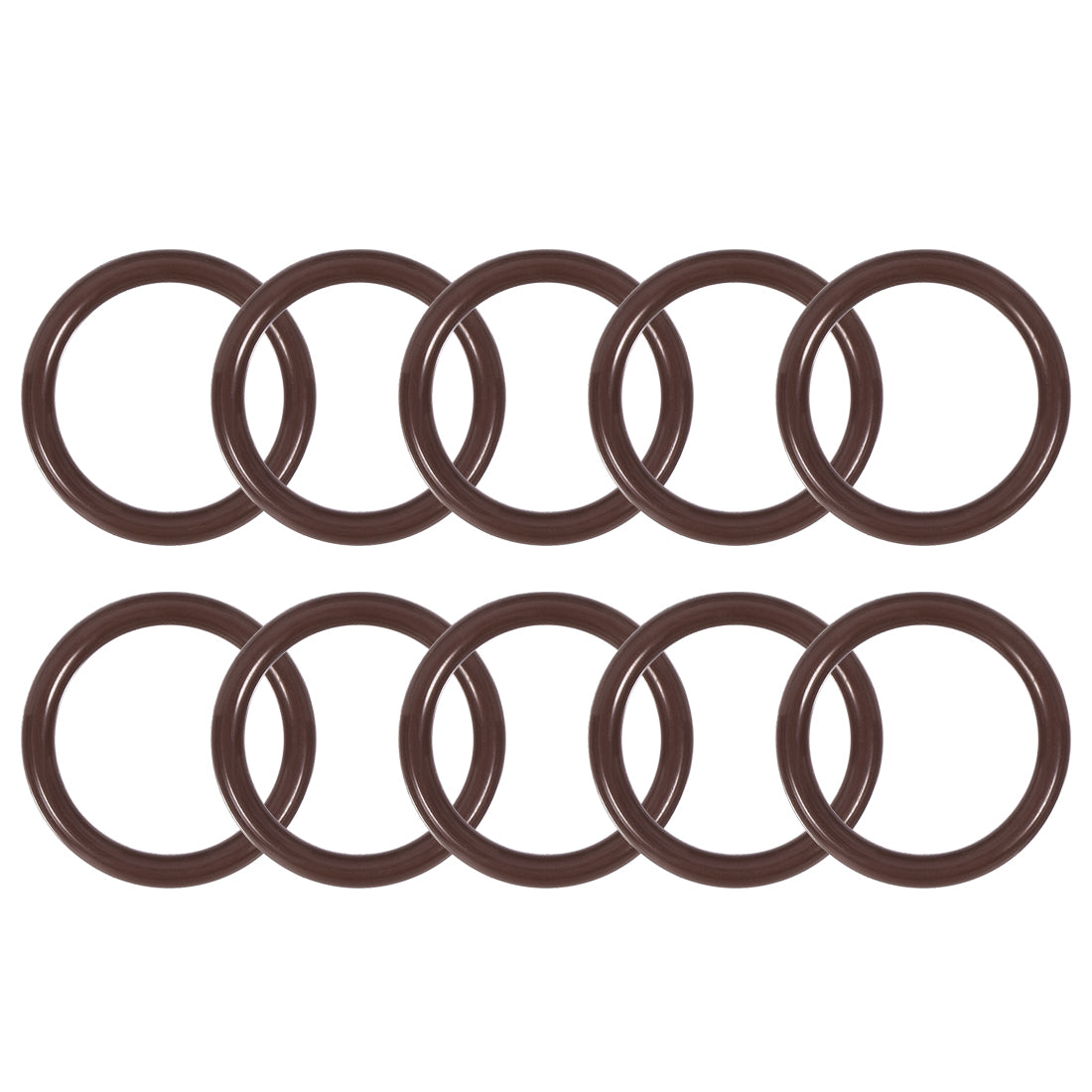 uxcell Uxcell Fluorine Rubber O-Rings 21mm OD 16mm ID 2.5mm Width, Metric FKM Sealing Gasket, Pack of 10