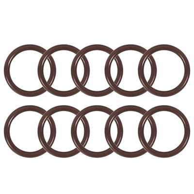 uxcell Uxcell Fluorine Rubber O-Rings 21mm OD 16mm ID 2.5mm Width, Metric FKM Sealing Gasket, Pack of 10