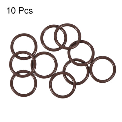 Harfington Uxcell Fluorine Rubber O-Rings 22mm OD 17mm ID 2.5mm Width, Metric FKM Sealing Gasket, Pack of 10