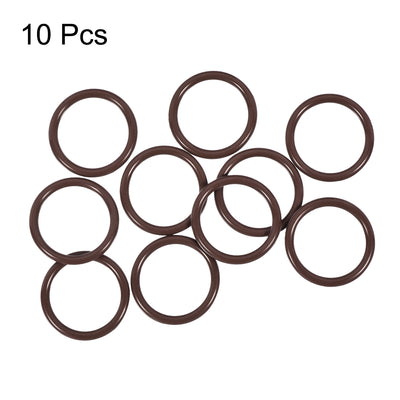 Harfington Uxcell Fluorine Rubber O-Rings 23mm OD 18mm ID 2.5mm Width, Metric FKM Sealing Gasket, Pack of 10