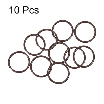 Harfington Uxcell Fluorine Rubber O-Rings 30mm OD 25mm ID 2.5mm Width, Metric FKM Sealing Gasket, Pack of 10
