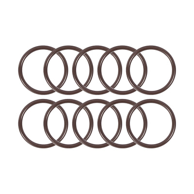 uxcell Uxcell Fluorine Rubber O-Rings 30mm OD 25mm ID 2.5mm Width, Metric FKM Sealing Gasket, Pack of 10