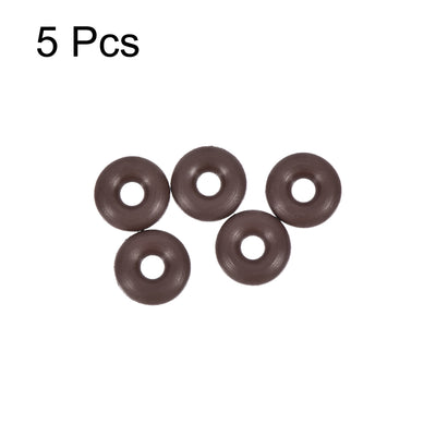 Harfington Uxcell Fluorine Rubber O-Rings 7mm OD 2.2mm ID 2.4mm Width, Metric FKM Sealing Gasket, Pack of 5