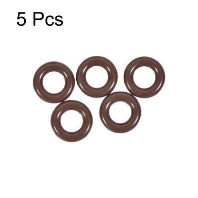 Harfington Uxcell Fluorine Rubber O-Rings 10mm OD 5.2mm ID 2.4mm Width, Metric FKM Sealing Gasket, Pack of 5