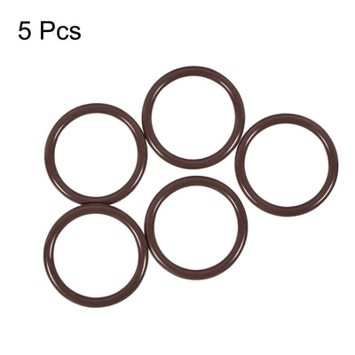 Harfington Uxcell Fluorine Rubber O-Rings 24mm OD 19.2mm ID 2.4mm Width, Metric FKM Sealing Gasket, Pack of 5