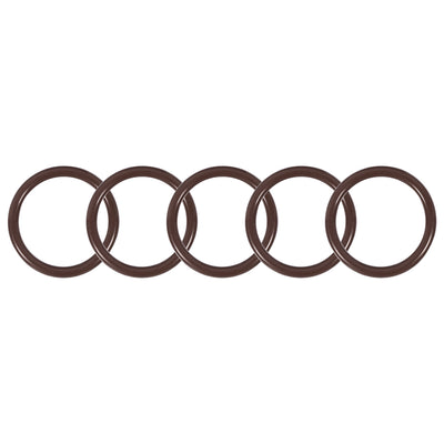 uxcell Uxcell Fluorine Rubber O-Rings 24mm OD 19.2mm ID 2.4mm Width, Metric FKM Sealing Gasket, Pack of 5