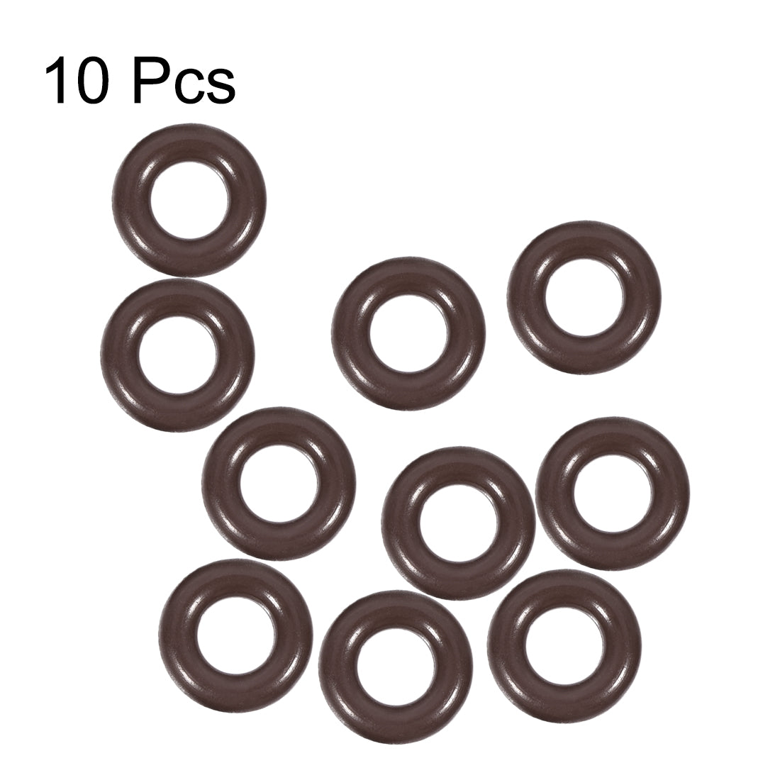 uxcell Uxcell Fluorine Rubber O-Rings 7.35mm OD 3.75mm ID 1.8mm Width, Metric FKM Sealing Gasket, Pack of 10