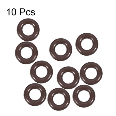 Harfington Uxcell Fluorine Rubber O-Rings 7.35mm OD 3.75mm ID 1.8mm Width, Metric FKM Sealing Gasket, Pack of 10