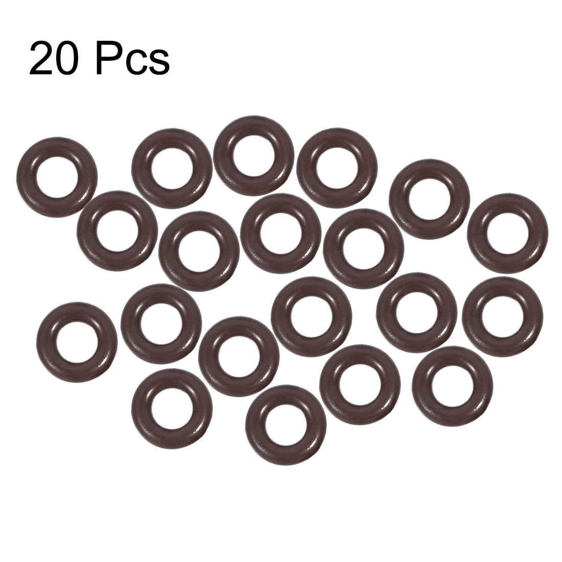 uxcell Uxcell Fluorine Rubber O-Rings 7.6mm OD 4mm ID 1.8mm Width, Metric FKM Sealing Gasket, Pack of 20