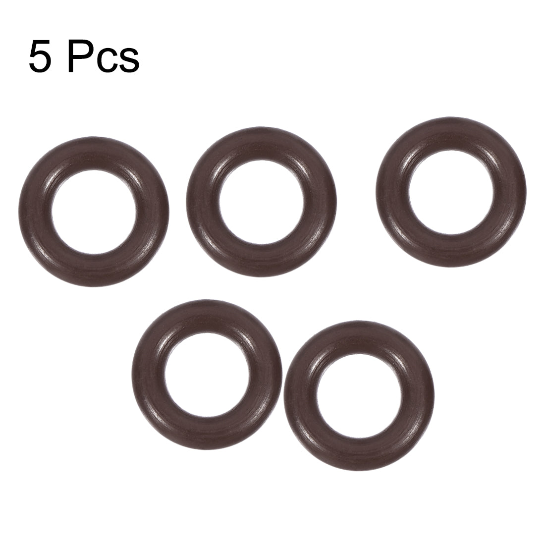 uxcell Uxcell Fluorine Rubber O-Rings 8.1mm OD 4.5mm ID 1.8mm Width, Metric FKM Sealing Gasket, Pack of 5
