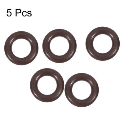 Harfington Uxcell Fluorine Rubber O-Rings 8.1mm OD 4.5mm ID 1.8mm Width, Metric FKM Sealing Gasket, Pack of 5
