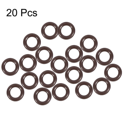 Harfington Uxcell Fluorine Rubber O-Rings 8.75mm OD 5.15mm ID 1.8mm Width, Metric FKM Sealing Gasket, Pack of 20