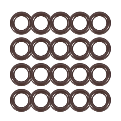 uxcell Uxcell Fluorine Rubber O-Rings 8.75mm OD 5.15mm ID 1.8mm Width, Metric FKM Sealing Gasket, Pack of 20
