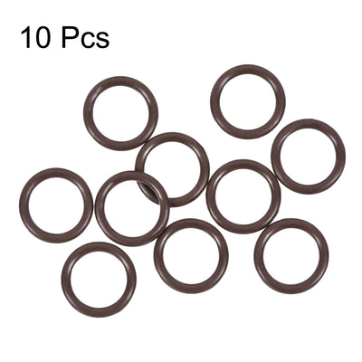 Harfington Uxcell Fluorine Rubber O-Rings 13.6mm OD 10mm ID 1.8mm Width, Metric FKM Sealing Gasket, Pack of 10