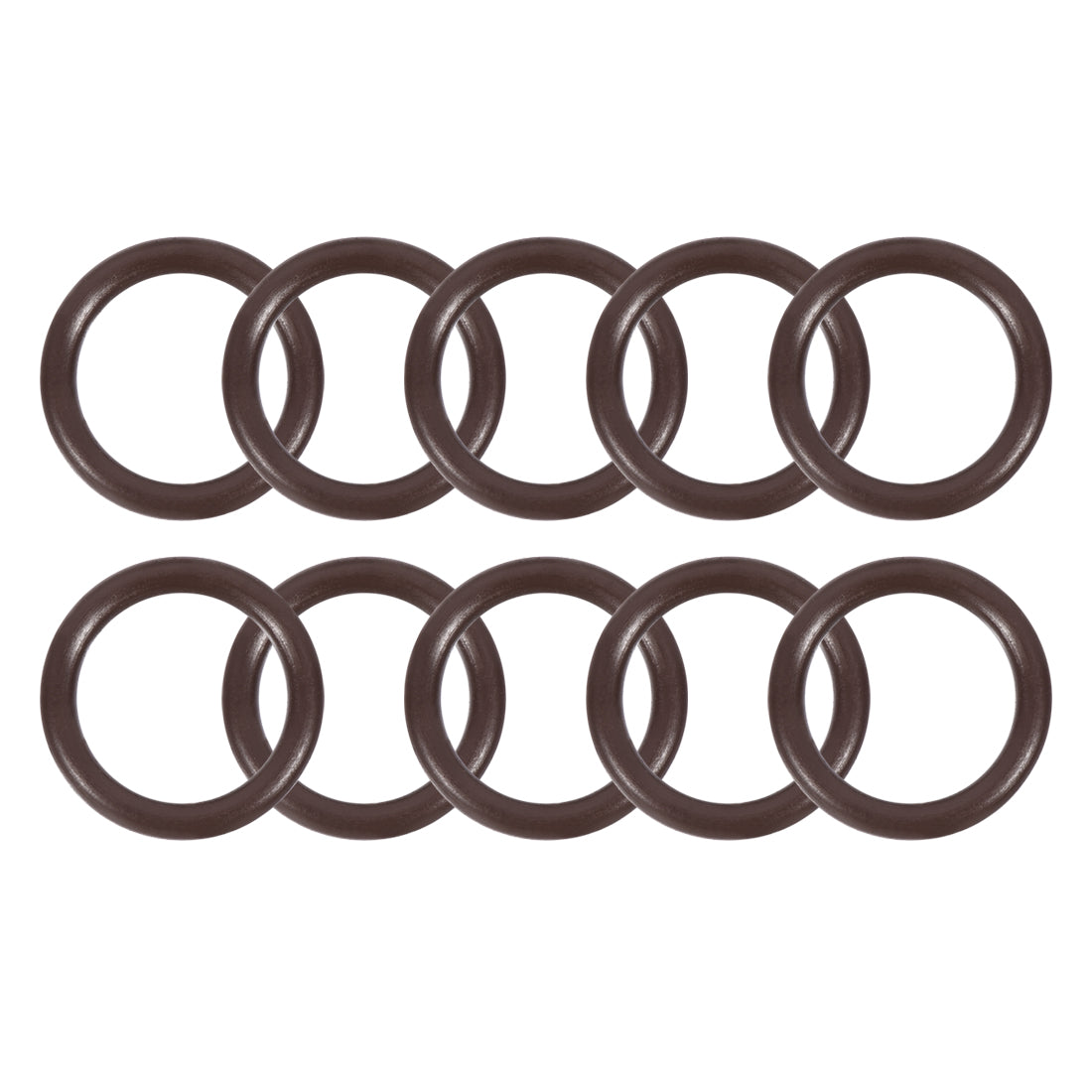 uxcell Uxcell Fluorine Rubber O-Rings 13.6mm OD 10mm ID 1.8mm Width, Metric FKM Sealing Gasket, Pack of 10
