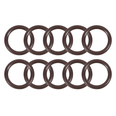 uxcell Uxcell Fluorine Rubber O-Rings 13.6mm OD 10mm ID 1.8mm Width, Metric FKM Sealing Gasket, Pack of 10