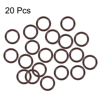 Harfington Uxcell Fluorine Rubber O-Rings 13.6mm OD 10mm ID 1.8mm Width, Metric FKM Sealing Gasket, Pack of 20