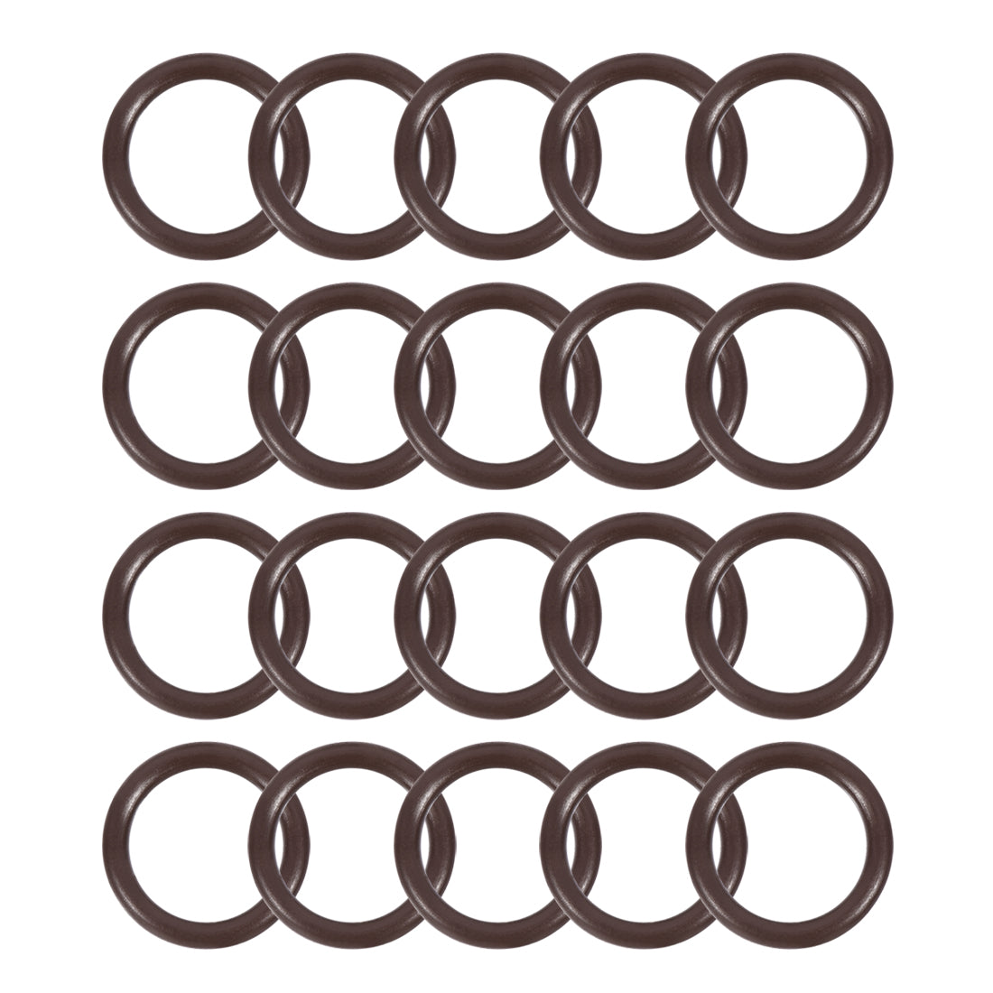 uxcell Uxcell Fluorine Rubber O-Rings 13.6mm OD 10mm ID 1.8mm Width, Metric FKM Sealing Gasket, Pack of 20