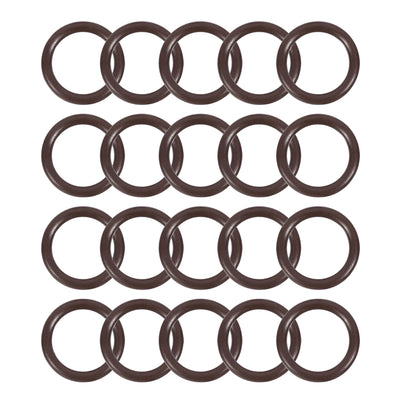 uxcell Uxcell Fluorine Rubber O-Rings 13.6mm OD 10mm ID 1.8mm Width, Metric FKM Sealing Gasket, Pack of 20
