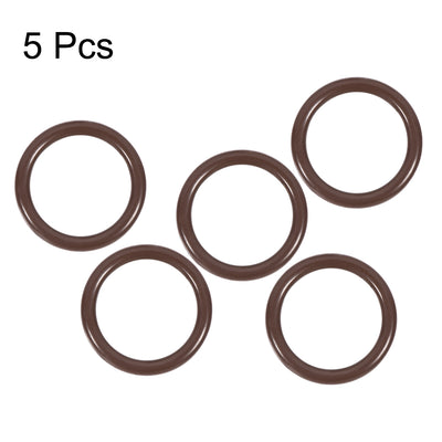 Harfington Uxcell Fluorine Rubber O-Rings 14.8mm OD 11.2mm ID 1.8mm Width, Metric FKM Sealing Gasket, Pack of 5