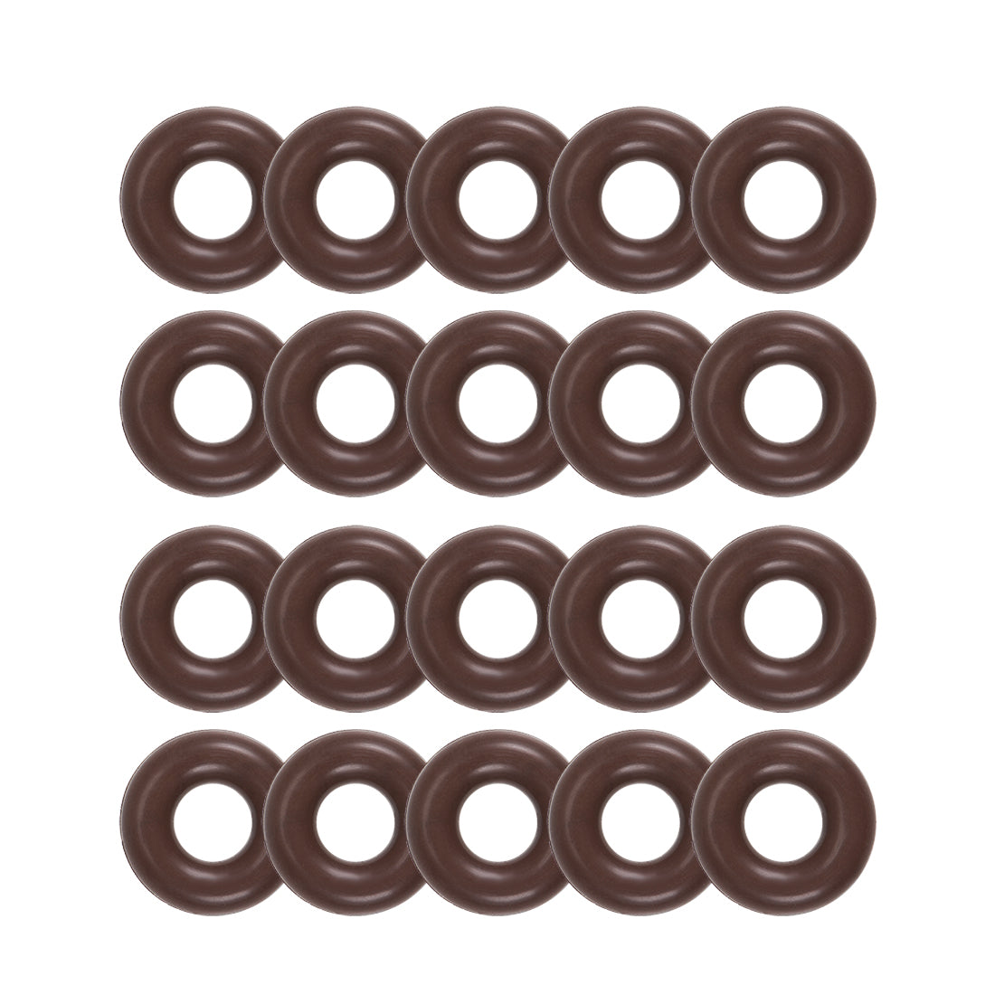 uxcell Uxcell Fluorine Rubber O-Rings 7mm OD 3mm ID 2mm Width, Metric FKM Sealing Gasket, Pack of 20