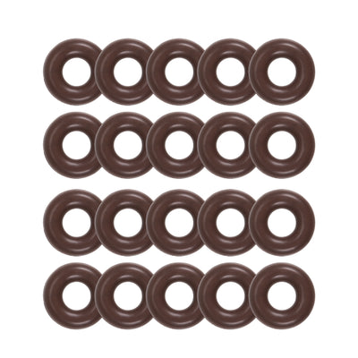 uxcell Uxcell Fluorine Rubber O-Rings 7mm OD 3mm ID 2mm Width, Metric FKM Sealing Gasket, Pack of 20