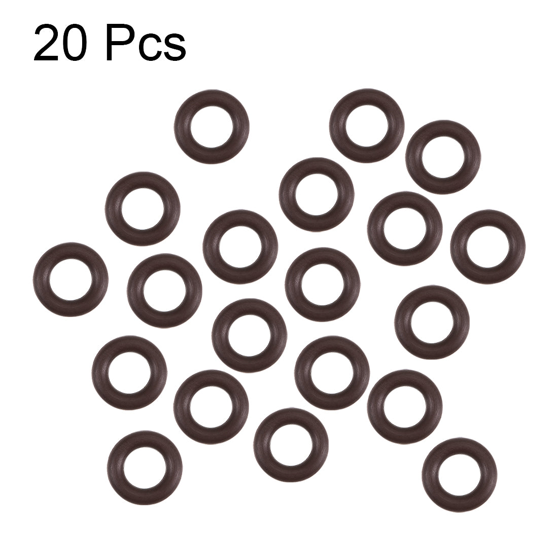 uxcell Uxcell Fluorine Rubber O-Rings 9mm OD 5mm ID 2mm Width, Metric FKM Sealing Gasket, Pack of 20