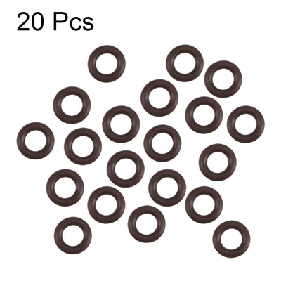 uxcell Uxcell Fluorine Rubber O-Rings 9mm OD 5mm ID 2mm Width, Metric FKM Sealing Gasket, Pack of 20