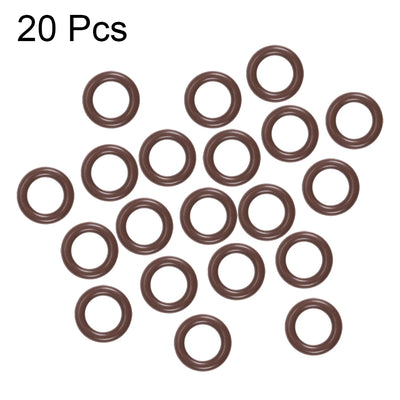 Harfington Uxcell Fluorine Rubber O-Rings 10mm OD 6mm ID 2mm Width, Metric FKM Sealing Gasket, Pack of 20