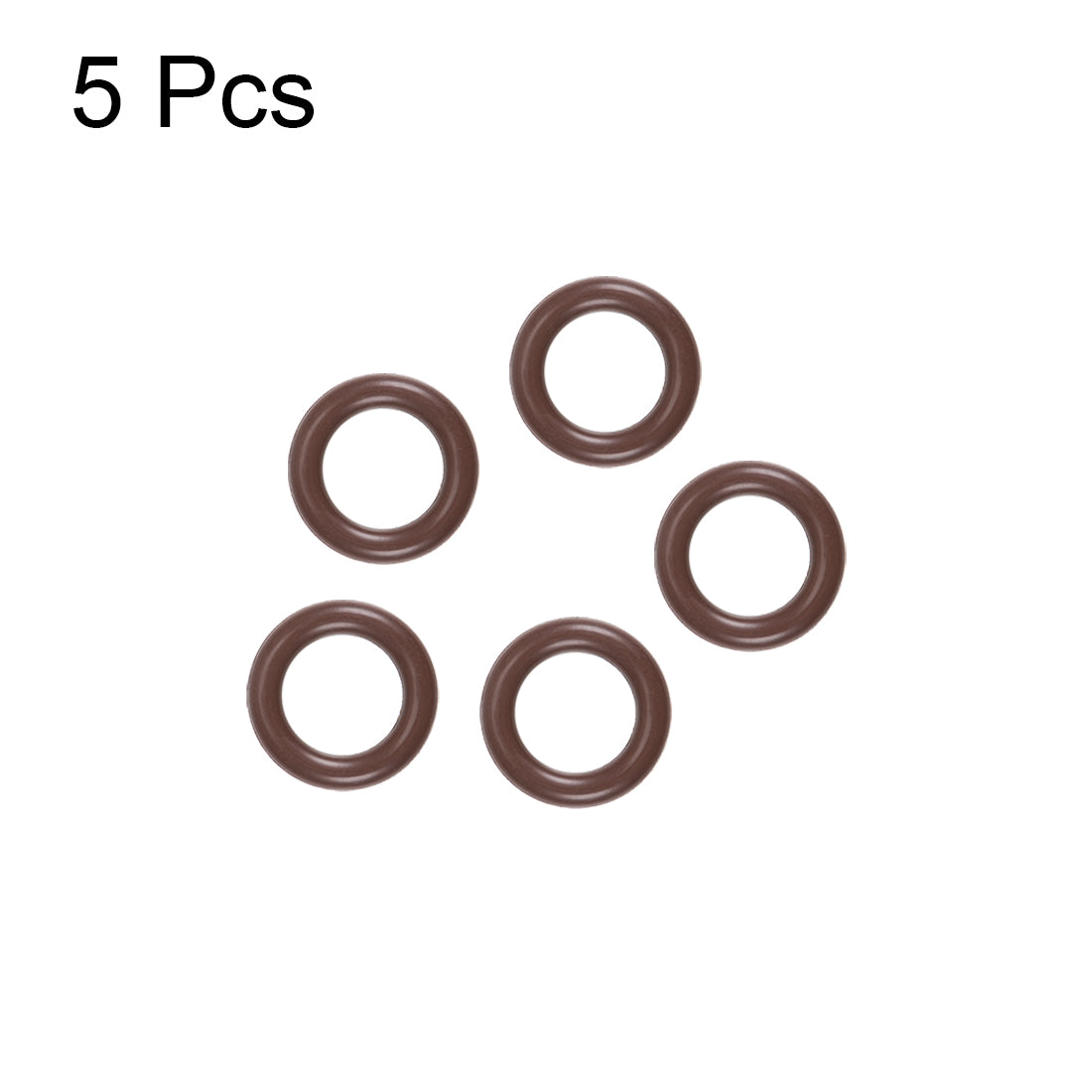 uxcell Uxcell Fluorine Rubber O-Rings 11mm OD 7mm ID 2mm Width, Metric FKM Sealing Gasket, Pack of 5