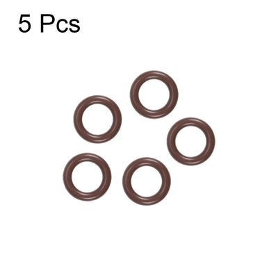 Harfington Uxcell Fluorine Rubber O-Rings 11mm OD 7mm ID 2mm Width, Metric FKM Sealing Gasket, Pack of 5