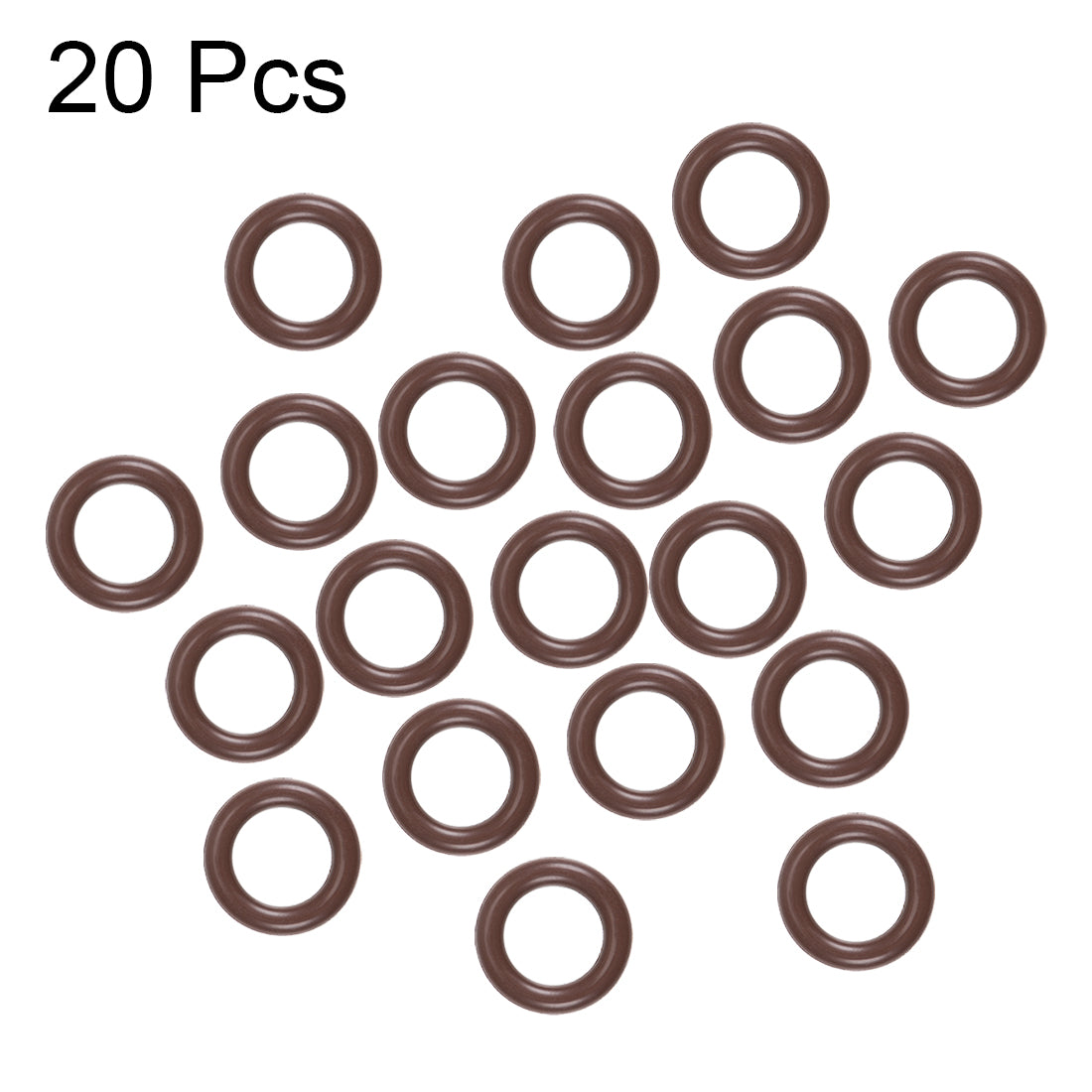 uxcell Uxcell Fluorine Rubber O-Rings 11mm OD 7mm ID 2mm Width, Metric FKM Sealing Gasket, Pack of 20