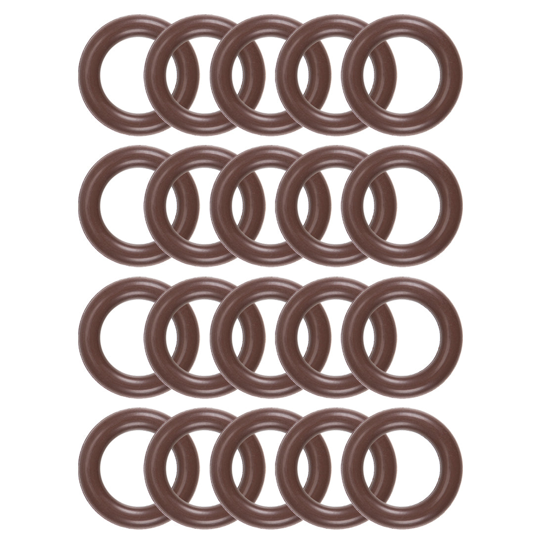 uxcell Uxcell Fluorine Rubber O-Rings 11mm OD 7mm ID 2mm Width, Metric FKM Sealing Gasket, Pack of 20