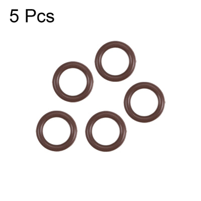 Harfington Uxcell Fluorine Rubber O-Rings 12mm OD 8mm ID 2mm Width, Metric FKM Sealing Gasket, Pack of 5