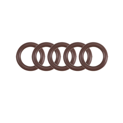 uxcell Uxcell Fluorine Rubber O-Rings 12mm OD 8mm ID 2mm Width, Metric FKM Sealing Gasket, Pack of 5