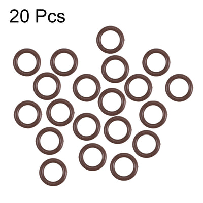 Harfington Uxcell Fluorine Rubber O-Rings 12mm OD 8mm ID 2mm Width, Metric FKM Sealing Gasket, Pack of 20