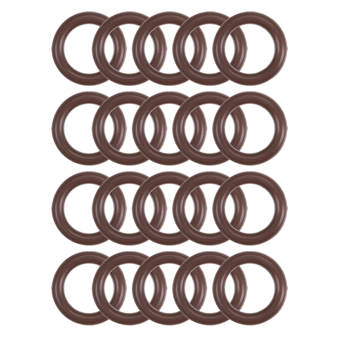 uxcell Uxcell Fluorine Rubber O-Rings 12mm OD 8mm ID 2mm Width, Metric FKM Sealing Gasket, Pack of 20