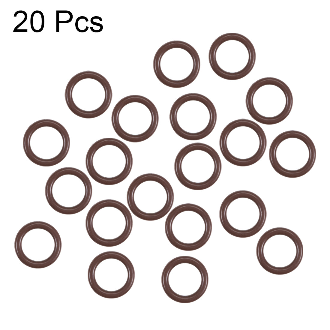 uxcell Uxcell Fluorine Rubber O-Rings 13mm OD 9mm ID 2mm Width, Metric FKM Sealing Gasket, Pack of 20