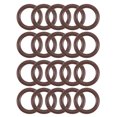 uxcell Uxcell Fluorine Rubber O-Rings 13mm OD 9mm ID 2mm Width, Metric FKM Sealing Gasket, Pack of 20