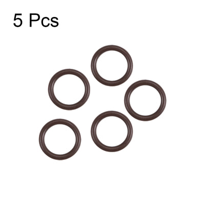 Harfington Uxcell Fluorine Rubber O-Rings 14mm OD 10mm ID 2mm Width, Metric FKM Sealing Gasket, Pack of 5