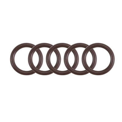 uxcell Uxcell Fluorine Rubber O-Rings 14mm OD 10mm ID 2mm Width, Metric FKM Sealing Gasket, Pack of 5