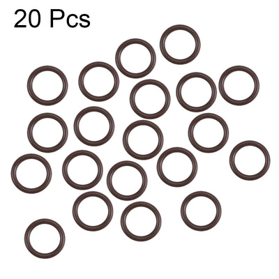 Harfington Uxcell Fluorine Rubber O-Rings 14mm OD 10mm ID 2mm Width, Metric FKM Sealing Gasket, Pack of 20