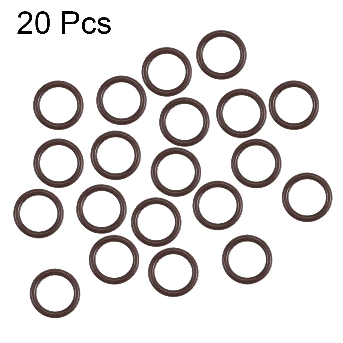 uxcell Uxcell Fluorine Rubber O-Rings 15mm OD 11mm ID 2mm Width, Metric FKM Sealing Gasket, Pack of 20