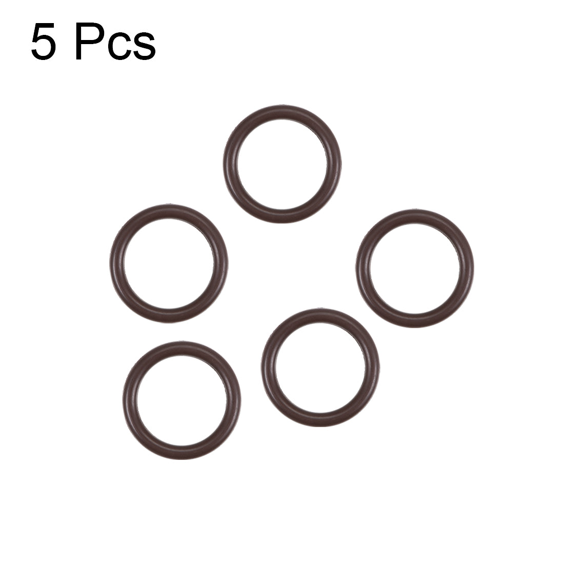 uxcell Uxcell Fluorine Rubber O-Rings 16mm OD 12mm ID 2mm Width, Metric FKM Sealing Gasket, Pack of 5