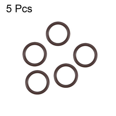 Harfington Uxcell Fluorine Rubber O-Rings 16mm OD 12mm ID 2mm Width, Metric FKM Sealing Gasket, Pack of 5