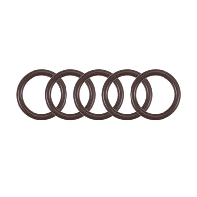 uxcell Uxcell Fluorine Rubber O-Rings 16mm OD 12mm ID 2mm Width, Metric FKM Sealing Gasket, Pack of 5