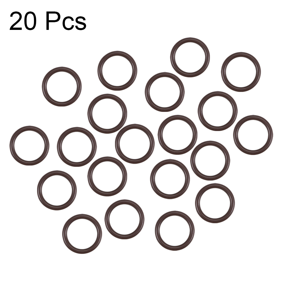 uxcell Uxcell Fluorine Rubber O-Rings 16mm OD 12mm ID 2mm Width, Metric FKM Sealing Gasket, Pack of 20