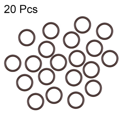 Harfington Uxcell Fluorine Rubber O-Rings 16mm OD 12mm ID 2mm Width, Metric FKM Sealing Gasket, Pack of 20